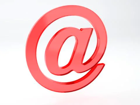 At symbol. 3d illustration Stock-Illustration
