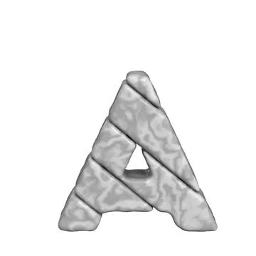 Symbol 3d made of marble. a Illustrazione stock