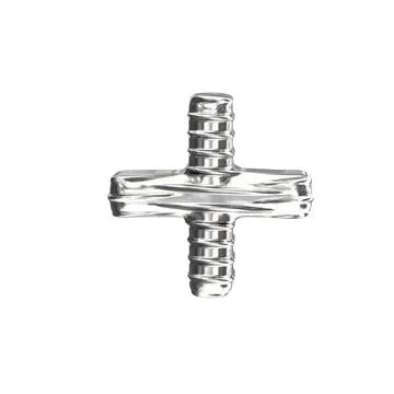 The symbol 3d made of silver. Stock Illustration