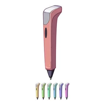 Symbol 3d pen cartoon vector graphic 스톡 일러스트