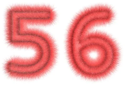 Symbol "5, 6" from wool Stock Illustration