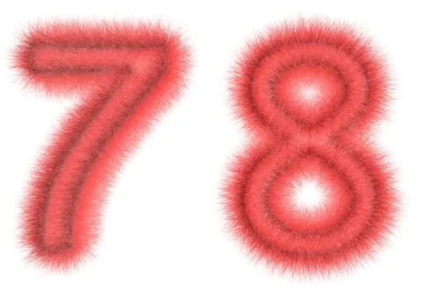 Symbol "7, 8" from wool Stock Illustration