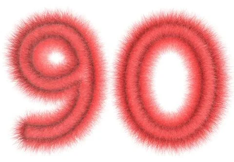 Symbol "9, 0" from wool Illustrazione stock