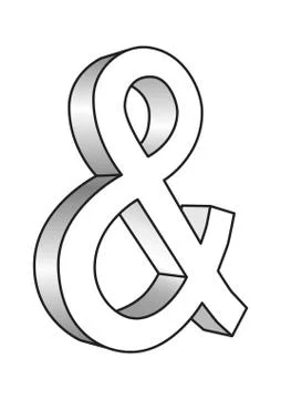 Symbol Ampersant in 3d Stock Illustration