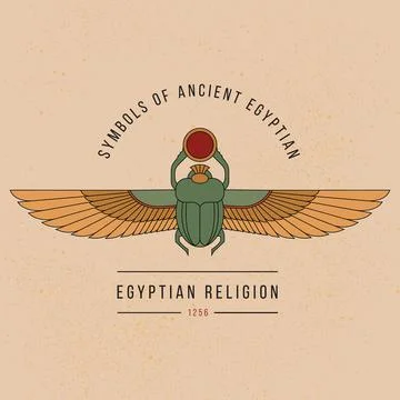 Symbol of the ancient Egyptians. Stock Illustration