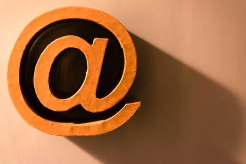 At symbol and shadow with background Stock Photos