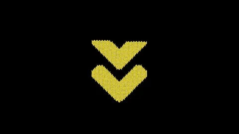 Symbol Angle double down is knitted from a woolen thread. Knit like a sweater Stock Footage 119551067