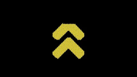 Symbol angle double up is knitted from a woolen thread. Knit like a sweater Stock Footage 119551061