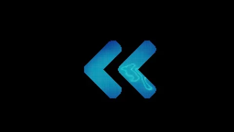 The symbol Angle double left is assembled from small balls. Then it shimmers Stock Footage 127554163