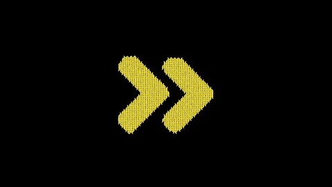 Symbol angle double right is knitted from a woolen thread. Knit like a sweater Stock Footage 119551004