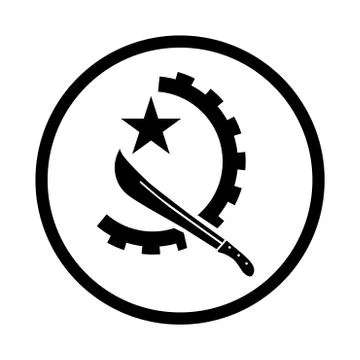 Symbol of Angola - vector iconic design Stock Illustration