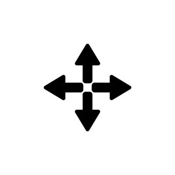Symbol arrows vector black on white background Stock Illustration