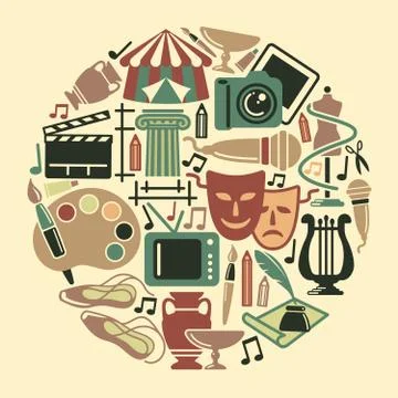 Symbol of arts Stock Illustration