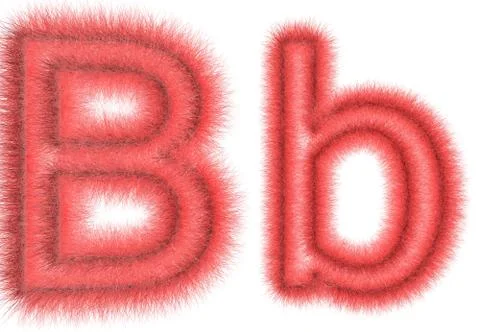 Symbol "B" from wool Stock Illustration