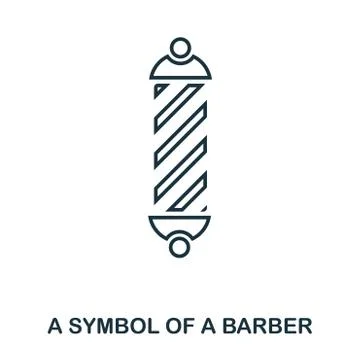 A Symbol Of A Barber icon. Flat style icon design. UI. Illustration of a symbol Stock-Illustration