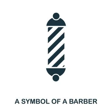 A Symbol Of A Barber icon. Flat style icon design. UI. Illustration of a symbol Stock Illustration