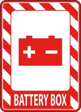 Symbol Battery Sign Battery Box On White Background Stock Illustration