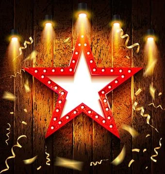 Symbol of big red star Stock Illustration