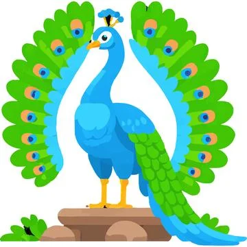 Symbol Bird Feather Colorful Patterns Nature Stock-Illustration