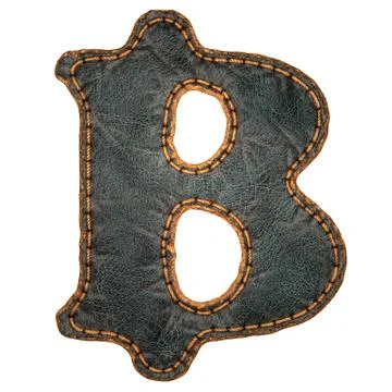 Symbol bitcoin made of leather. 3D render font with skin texture isolated on イラスト素材