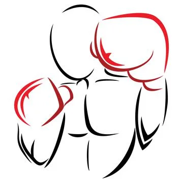 Symbol boxer fighter Stock Illustration