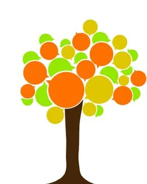 Symbol bubble tree Ilustración de archivo