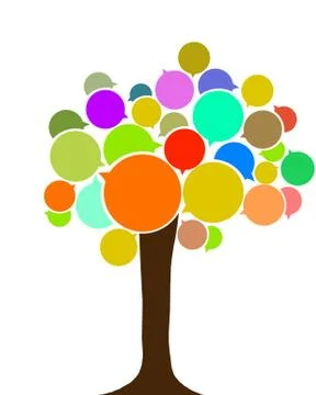 Symbol bubble tree Ilustración de archivo