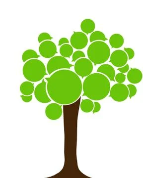 Symbol bubble tree Ilustración de archivo