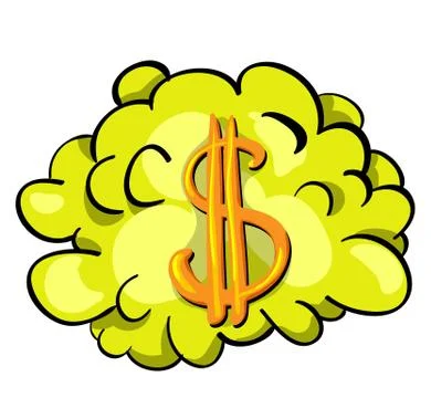 Symbol cash cloud Stock Illustration