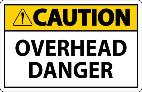 Symbol Caution Sign Overhead Danger Stock Illustration