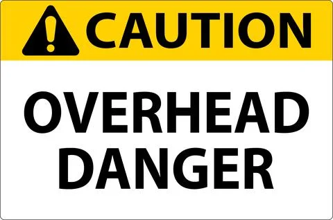 Symbol Caution Sign Overhead Danger Stock Illustration