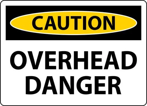 Symbol Caution Sign Overhead Danger Stock Illustration