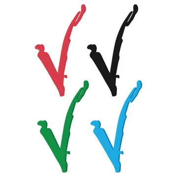 Symbol check mark icon. Vector illustration of check mark sign. Doodle check  Stock Illustration