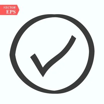 Symbol of Checked. Thin black Icon of Multimedia. Stroke Pictogram Graphic .. Stock Illustration