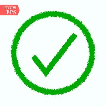 Symbol of Checked. Thin green Icon of Multimedia. Stroke Pictogram Graphic .. Stock Illustration
