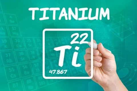 Symbol for the chemical element titanium 写真素材
