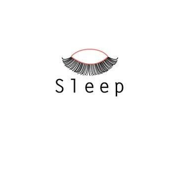 Symbol of a closed eye Stock Illustration