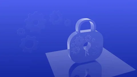 Symbol of a closed padlock in space. Stock Footage 169342186