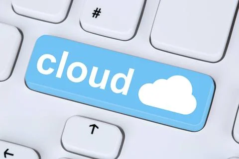 Symbol Cloud Computing online im Internet Symbol Cloud Computing online im... Stock Photos