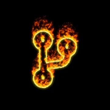 The symbol code branch burns in red fire Stock-Illustration