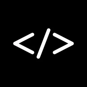 Symbol code  white color icon . イラスト素材