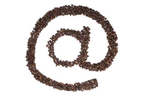 At symbol of coffee beans Stock Photos