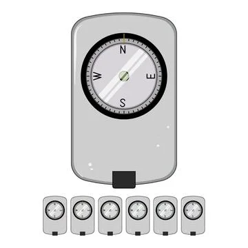 Symbol compass cartoon vector graphic Stock Illustration
