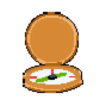 Symbol compass pixel art vector illustration Stock Illustration