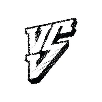 Symbol competition VS vector illustration. Versus logo isolated on white Stock Illustration