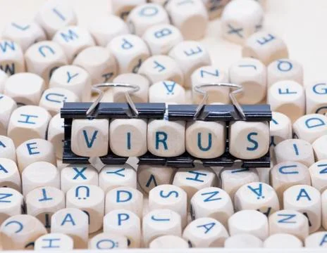 A symbol for computer virus Stock Photos