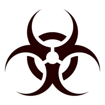Symbol of danger, biohazard vector icon flat isolated Stock Illustration