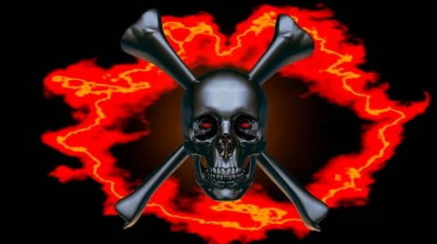 Symbol danger of death Stock Footage 42862465
