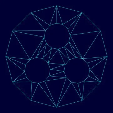 Symbol deaf-mute or workgroup low poly triangulation triangulated polygonal.. Stock Illustration