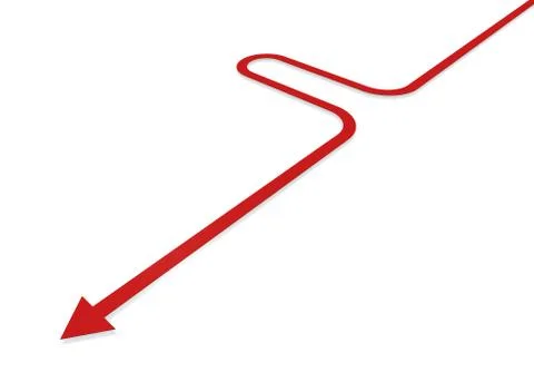 Symbol of a detour Stock Illustration